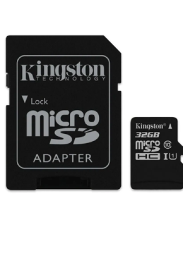 Tarjeta de memoria Kingston SDC10G2 con adaptador SD 32GB